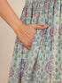 Light Green Pure Cotton Floral Printed A-line Maternity Kurta Pant Set