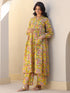 Maternity Women's Mustard Pure Cotton Floral Printed A-line Kurta Set