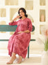 Mauve Pure Cotton Tie & Dye A-line Maternity Dress