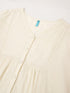 Plus Size Off White Dobby Chiffon Self Design A-line Tunic