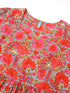Plus Size Pink Pure Cotton Floral Printed Flared Dress