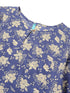 Plus Size Blue Pure Cotton Floral Printed Fit & Flare Dress