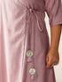 Plus Size Lavender Silk Blend Solid Angrakha Kurta Set