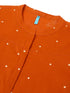 Plus Size Orange Pure Cotton Floral Printed A-line Tunic