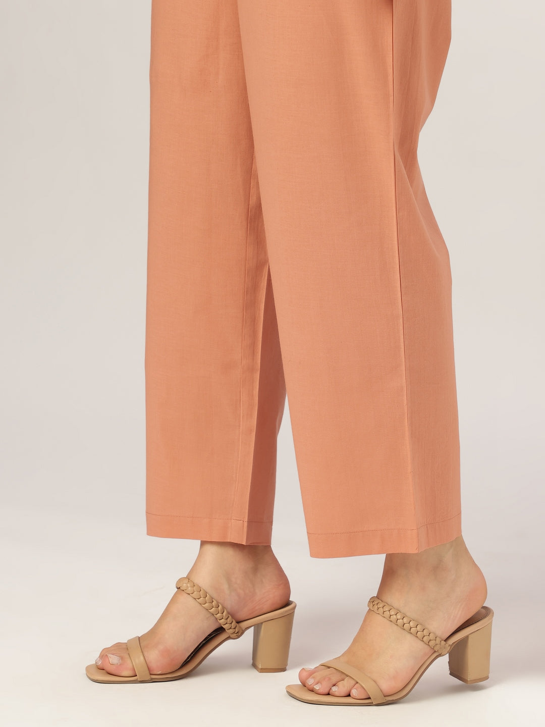 Rust Pure Cotton Solid Straight Kurta Set