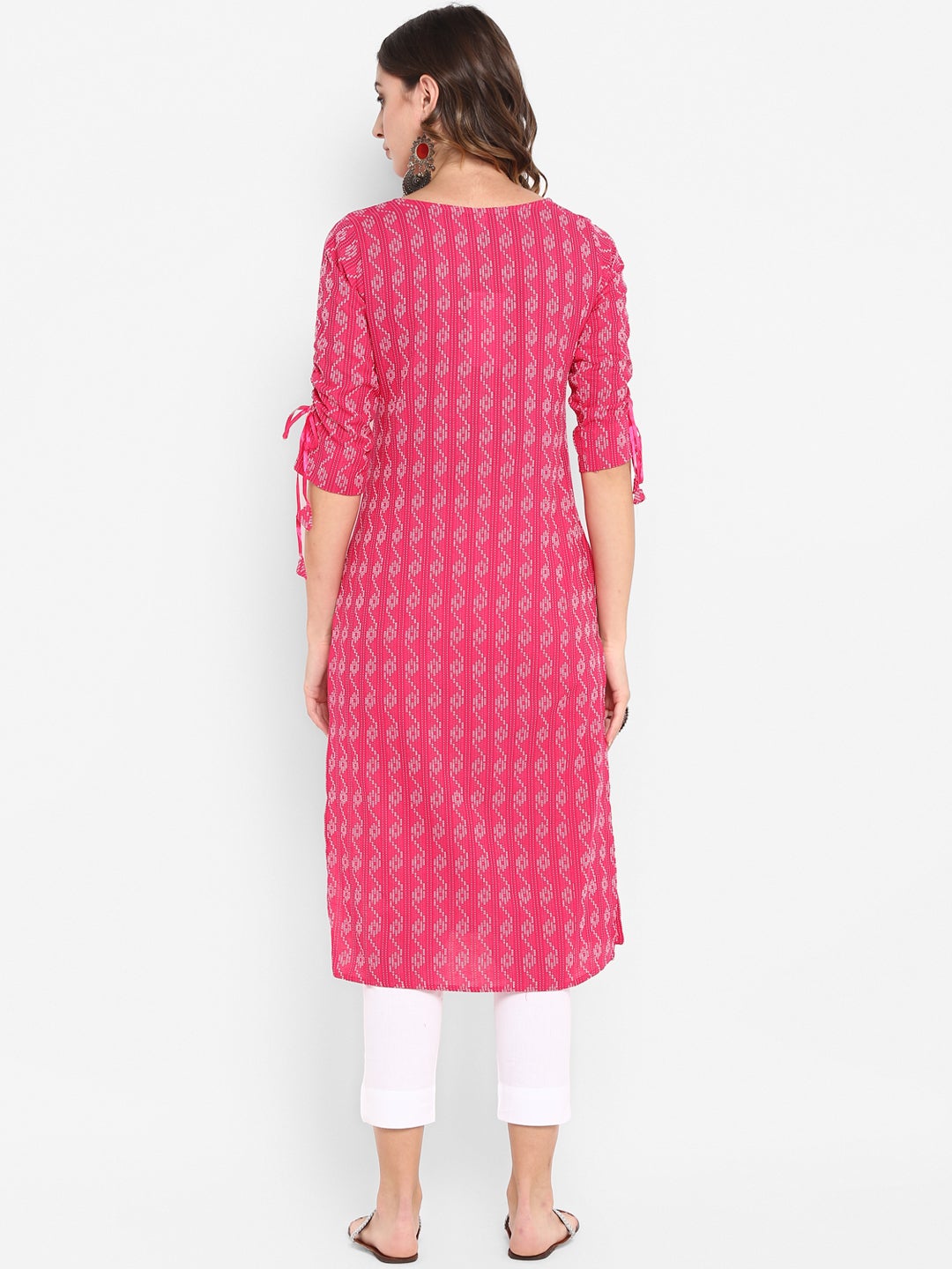 Pink Cotton Kurta Janasya