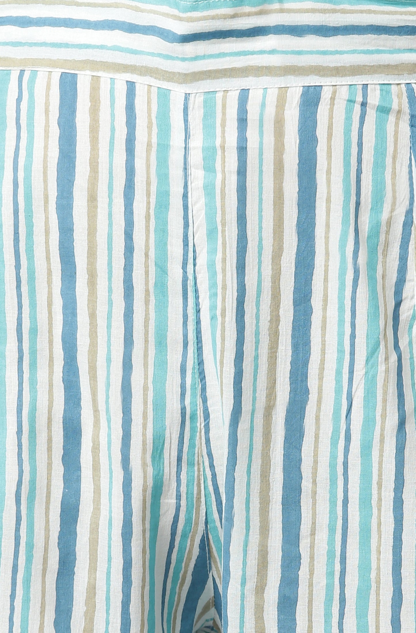 Blue Cotton Floral Print Kurta with Pant and Dupatta Janasya